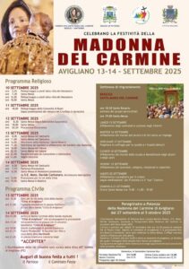 manifesto madonna del carmine avigliano 2025 settembre
